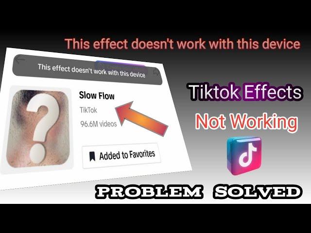 This Effect Doesn't Work With This Device || Tiktok Effect Not Working || 2023 #tiktok #slowflow