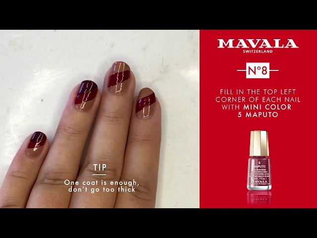 Mavala Diagonal Retro Strip Manicure Tutorial