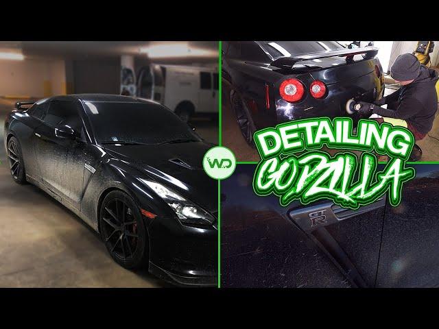 Detailing the DIRTIEST Nissan GTR We've Ever Seen! | Satisfying Exterior Supercar Detailing!