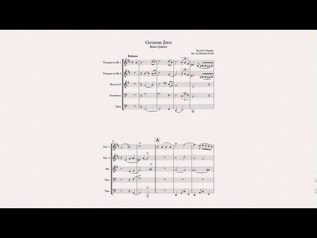 Getaran Jiwa ~ P. Ramlee (Brass Quintet Arrangement)