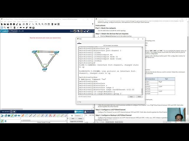 6.4.1 Packet Tracer - Implement Etherchannel