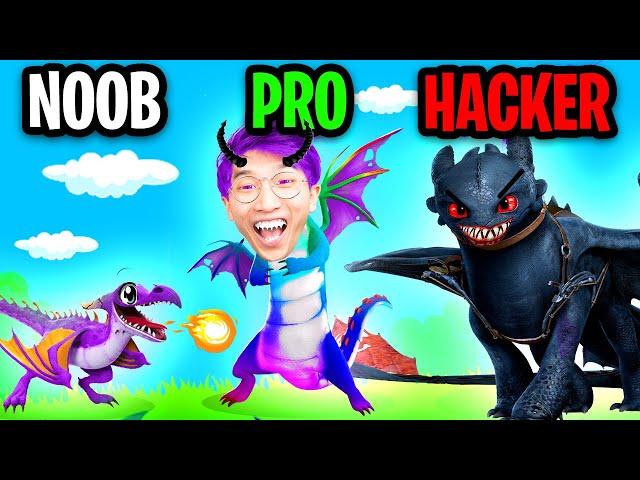 NOOB vs PRO vs HACKER In HUNGRY DRAGON! (MAX LEVEL DRAGON UNLOCKED! *EXPENSIVE!*)