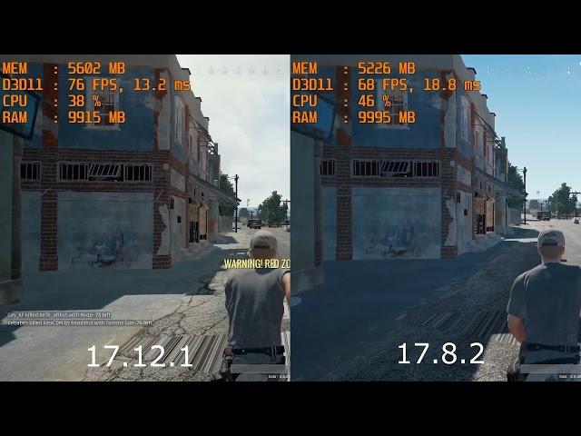 Pubg Benchmark | AMD drivers 17.8.2 vs 17.12.1