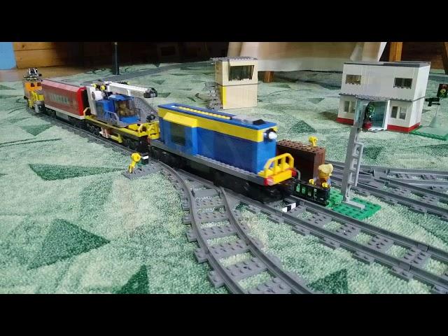 Ж/Д макет из лего. Lego train layout.