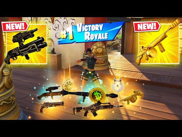 LARA CROFT 2000s vs EXOTIC WEAPONS NEW 3 MEDALLIONS & MYTHIC’S CHALLENGE ( FORTNITE Chapter6Season2)