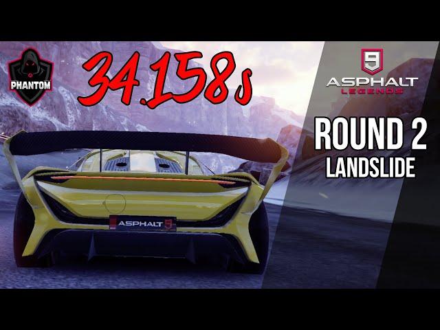 Asphalt 9 - Elite Grand Prix Round 2 - 34.158 - Techrules AT96 - Landslide (Easy Route)