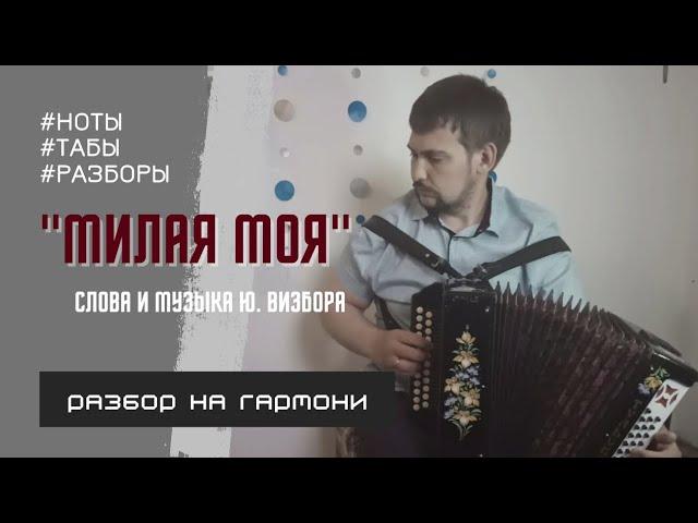 МИЛАЯ МОЯ || РАЗБОР НА ГАРМОНИ || НИКОЛАЙ ГОЛОВИНОВ || СЕМЕЙНАЯ МАСТЕРСКАЯ ВЕКША || С-dur