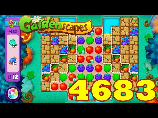 Gardenscapes Level 4683 HD Walkthrough | 3 - match game | gameplay | android | ios | GameGo Game