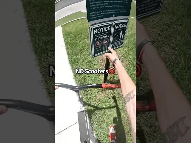 No Scooters Allowed! Roman Dellapena #shorts #shortvideo #fyp #reels #scooter #tricks #skatepark