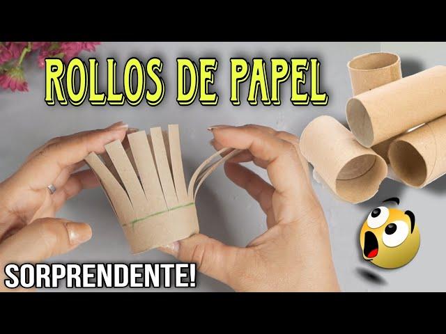 Crea esta Belleza con Un Simple ROLLO DE PAPEL y Sorprende!. Artesanato com rolo de papelão