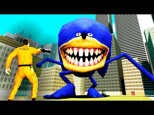 SHIN SONIC GIANT IN THE CITY WITH PORTALS PROTECTING WEAPONS SHIN SONIK Garry's Mod Sandbox