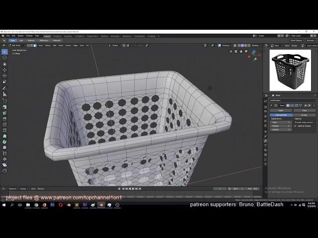 modeling a laundry basket in blender 2 8 tutorial