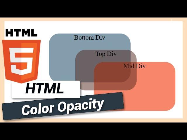 Change Background Color Opacity | HTML and CSS Tutorial