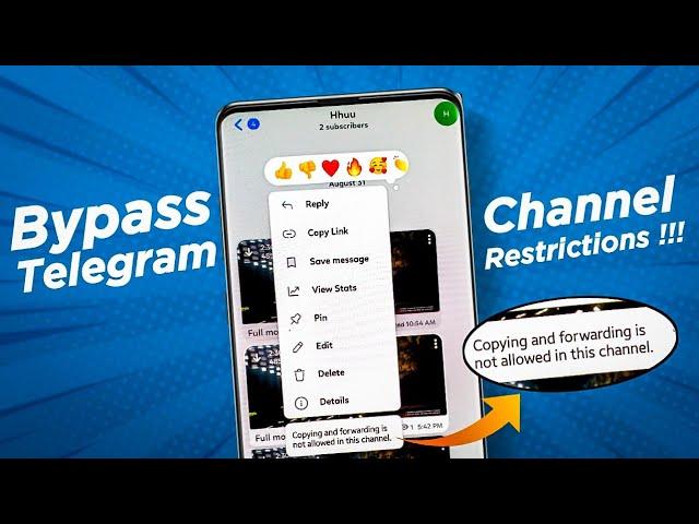 Copying and Forwarding not allowed Telegram forward | Bypass Telegram Forwarding Restrictions