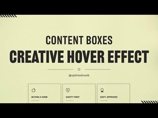 Creative Content Box Layout with CSS Hover Effect