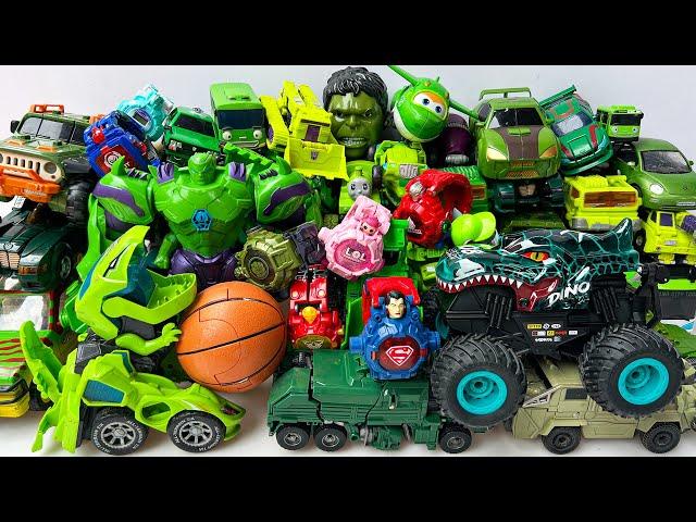 Various TRANSFORMERS Construction Green Devastator: Rise of BUMBLEBEE TRUCK TRAIN DINOSAUR Animation