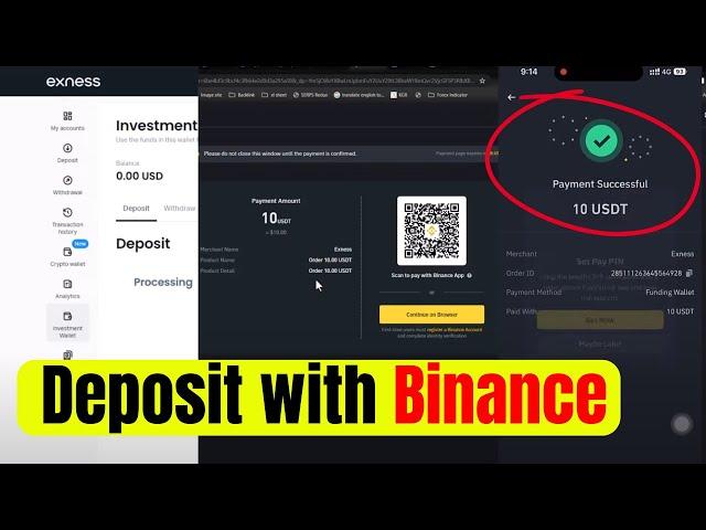 How to deposit exness from binance | Exness deposit live