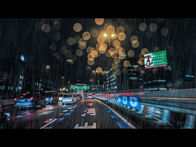 ️Driving on the Rainy Urban HighwayRelax & Fall Asleep Fast 