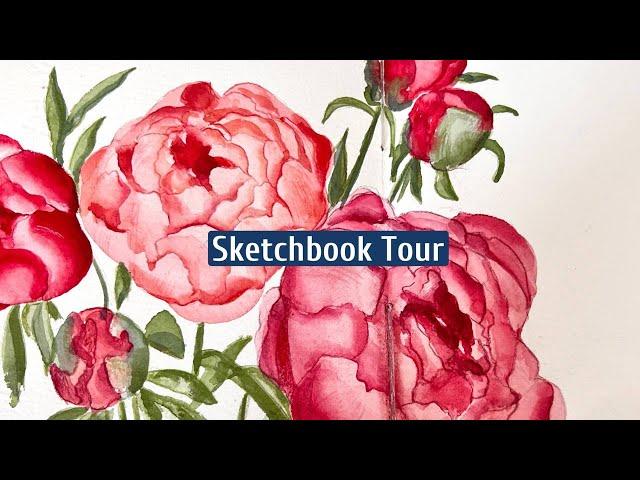 ОБЗОР СКЕТЧБУКА | АКВАРЕЛЬ | sketchbook tour