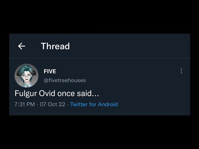 FULGUR OVID once said...