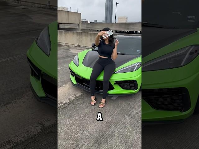 Girl Super Car Prank #c8 #corvette #ferrari #lamborghini #shorts #goldsigger