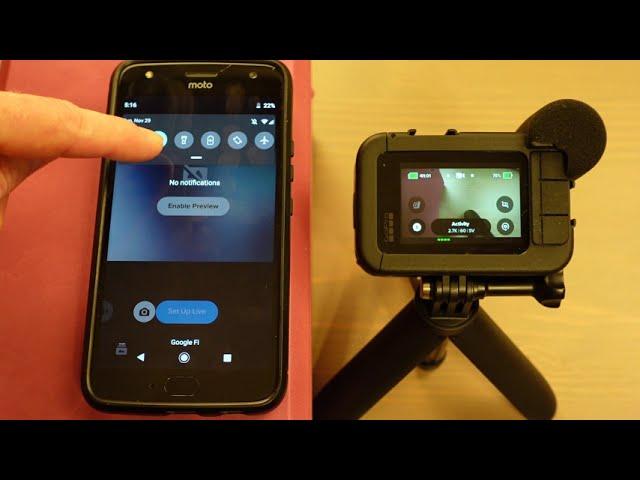 How to connect a GoPro Hero 9 to your phone hotspot