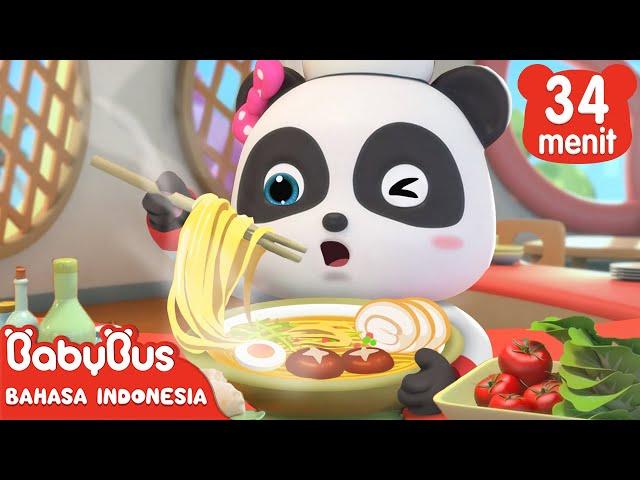 Panda Kecil Menjadi Koki Kecil Di Restoran Mie | Lagu Karir Anak | BabyBus Bahasa Indonesia