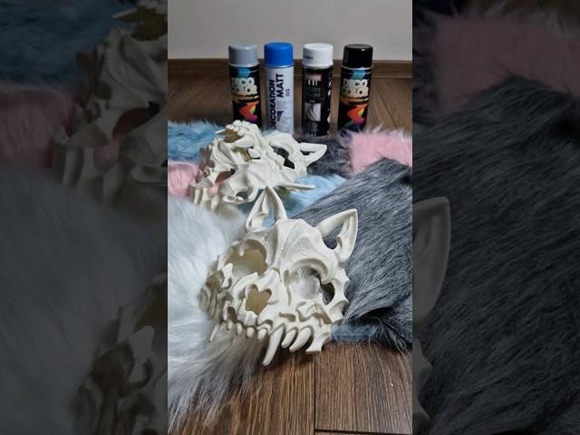 Make a Skull Dog masks with me! #furry #skulldog #handmade #masks #therian