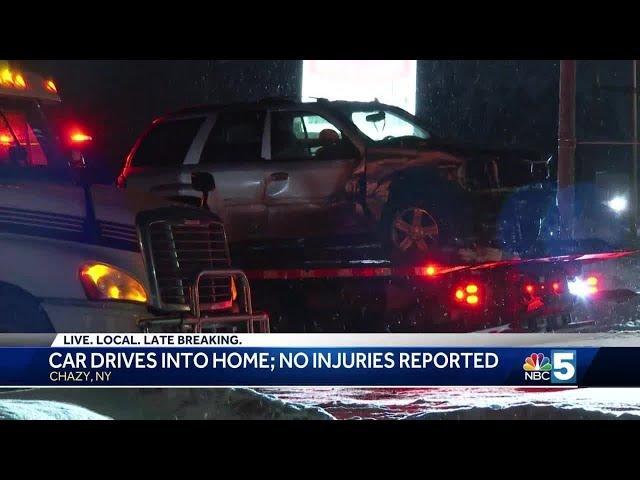 Car drives into home in Chazy