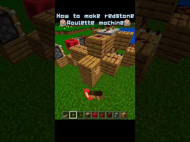 How to make redstoneRoulette machine #minecraft #redstone #roulette