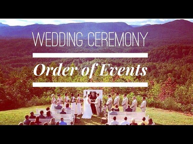 Wedding Ceremony Order of Events Video