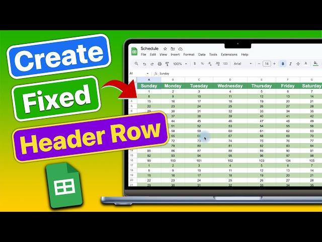 How to Create Fixed Header Row in Google Sheets? Freeze Header Row/Column in Google Sheet (Tutorial)