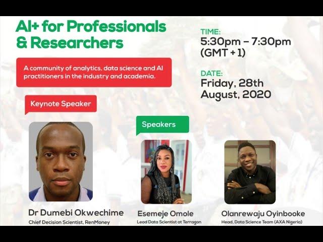 DSN AI meet-up for professionals with Dr Dumebi Okwechime, Esemeje Omole, Olanrewaju Oyinbooke