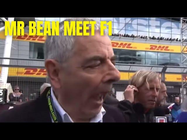 Rowan Atkinson (Mr Bean) making fun the way Martin Brundle speak and he doesn't even know it