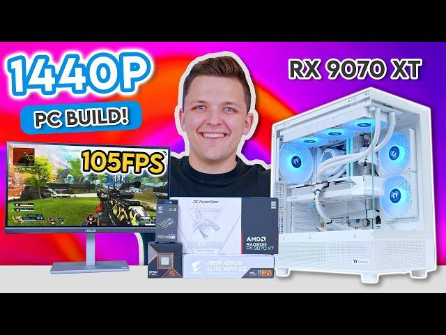 Building an All-White RX 9070 XT Gaming PC!  [w/ 1440p Benchmarks]