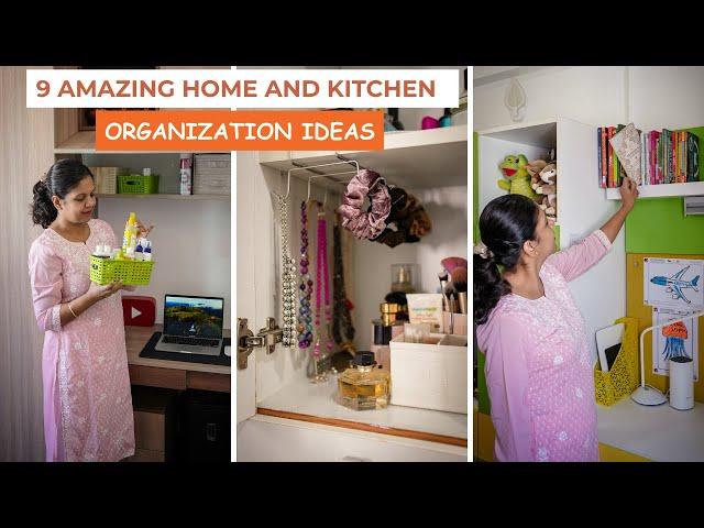 9 Amazing Home and Kitchen Organization Ideas | Space Saving Home Organizing Tips