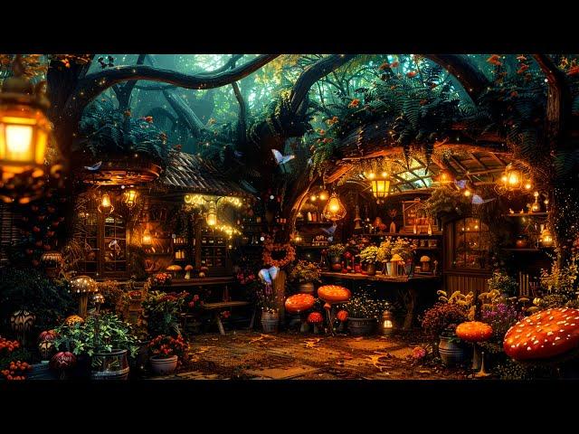 Mysterious Magical Coffee Shop  Soft Flute Music and Ambience | Soothes your Mood, Meditation