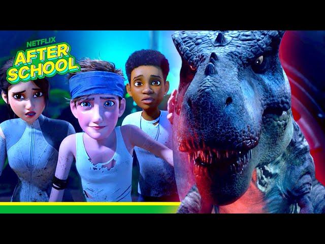 Tarbosaurus Rollercoaster Ride!  | Jurassic World Camp Cretaceous | Netflix After School