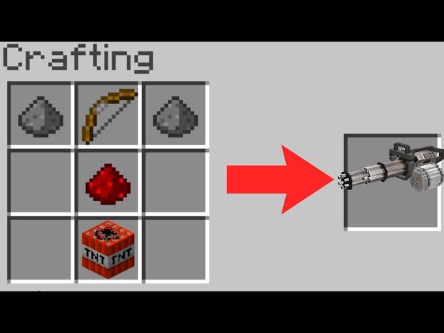 how to craft a minigun in minecraft