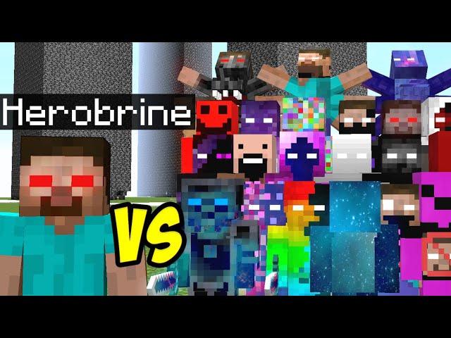 Herobrine vs 30 STRONGEST Creepypasta mobs all parts (3) season 2