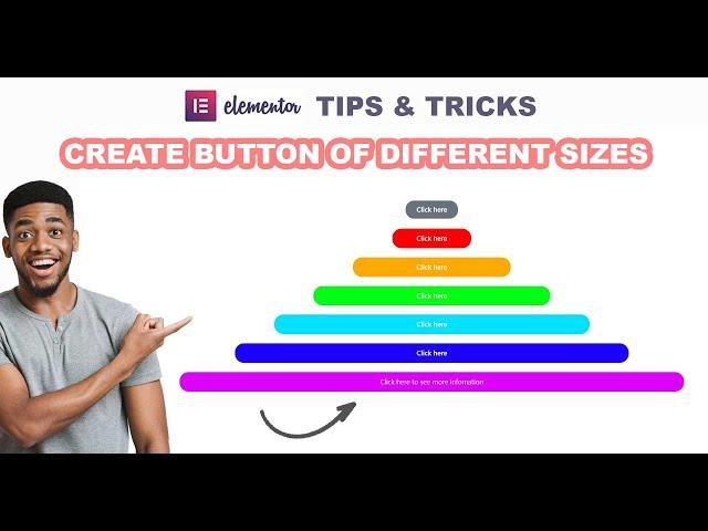 The Best way to Create a BUTTON of Different WIDTH and SIZES in Elementor | Tips & Tricks