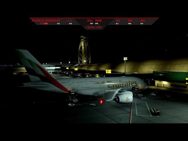 MSFS - Emirates A380 - Heathrow to Dubai - Full Flight (4K)