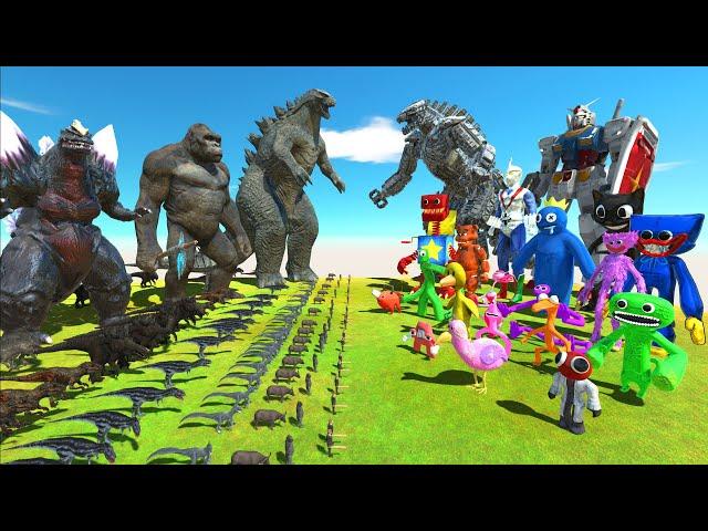 Dark War - Team Dark Godzilla 2014 x King Kong VS Team MechaGodzilla + All Creepy Monster