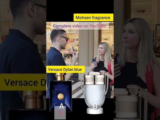 Women react to Versace Dylan blue & Invictus Paco Rabanne.#shorts  #menscologne #perfume