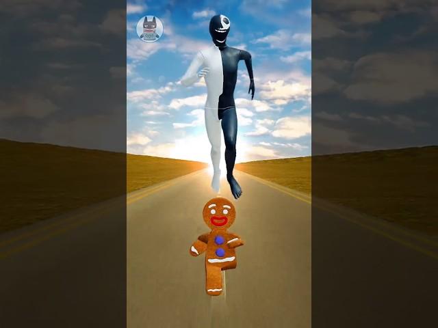 Doors Jack Roblox VS Gingerbread Man Shrek! #road #scary #short