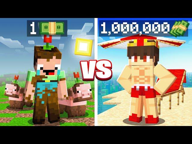 Semlaki REICH 1.000.000$ VS Billy ARM URLAUB Challenge in Minecraft!