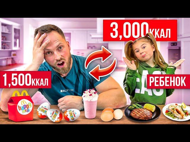 24 часа ПИТАЮСЬ КАК РЕБЁНОК! САМЫЙ ВКУСНЫЙ РАЦИОН️