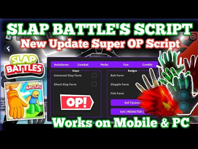 [New] Slap Battle's Script Pastebin Latest Version Super OP Script Works on Mobile PC (Roblox)