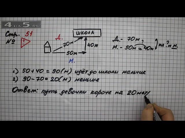 Страница 51 Задание проверь себя – Математика 2 класс Моро М.И. – Учебник Часть 2