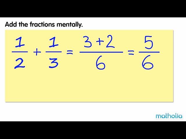 Mental Methods: Adding Unlike Fractions